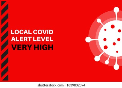 Very High Local Covid Alert Level (Tier 3) Vector Illustration