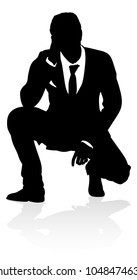 A very high quality business person silhouette