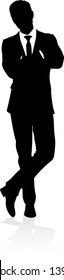 Very high quality business person or office worker silhouette