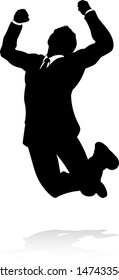 Very high quality business person or office worker silhouette