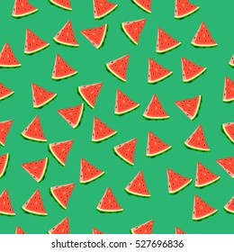 Very high quality original trendy vector seamless pattern with a watermelon