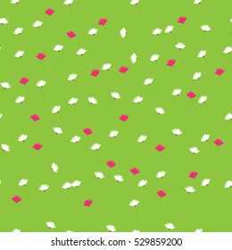 very high quality original trendy vector seamless pattern with chamomiles or daisy 