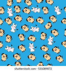 Very high quality original trendy vector seamless pattern with Cute Bear