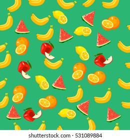 Very high quality original trendy vector seamless pattern with a watermelon