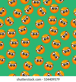 Very high quality original trendy vector seamless pattern with a orange