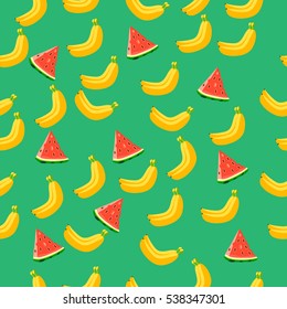 Very high quality original trendy vector seamless pattern with a watermelon
