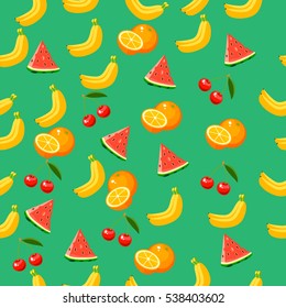 Very high quality original trendy vector seamless pattern with a watermelon