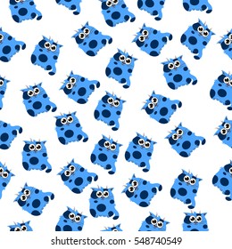 Very high quality original trendy vector seamless pattern with a Cute cat