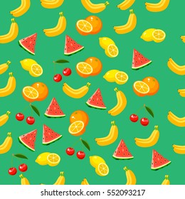 Very high quality original trendy vector seamless pattern with a watermelon