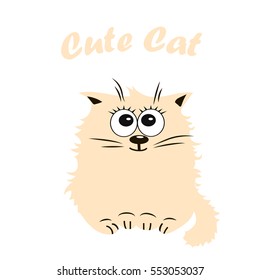 Very high quality original trendy vector illustration of a Cute cat