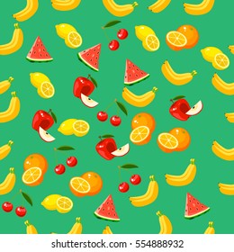 Very high quality original trendy vector seamless pattern with a watermelon