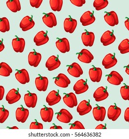 Very high quality original trendy vector sseamlesss pattern with red bell pepper