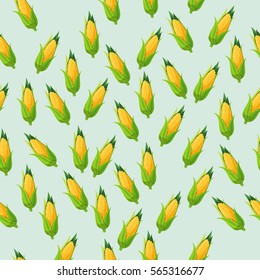 Very high quality original trendy seamless pattern with corn cob