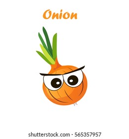 Very high quality original trendy vector illustration of onion isolated on white background