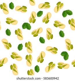 Very high quality original trendy vector seamless pattern with pistachio