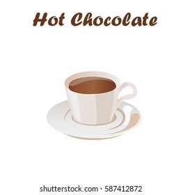 Very high quality original trendy vector illustration of hot chocolate cup