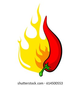 very hot red chili pepper, jalapeno 