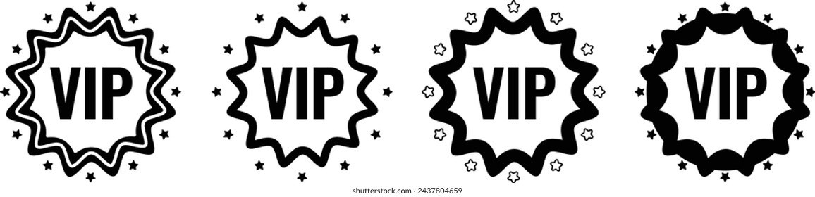 Signo de persona muy importante. Ilustración vectorial.