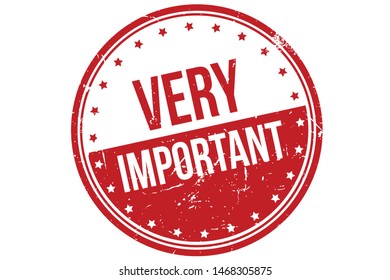 Very Important Rubber Stamp. Very Important Rubber Grunge Stamp Seal Vector Illustration - Vector