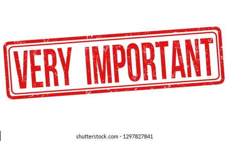 Very Important Sign Stamp On White Stock Vector (Royalty Free) 1297827841