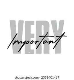 very important text on white background.