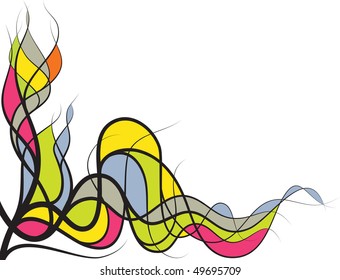 very interesting, beautiful multicolored abstract background of interlocking patterns