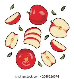 a very interesting and cute red apple image background illustration