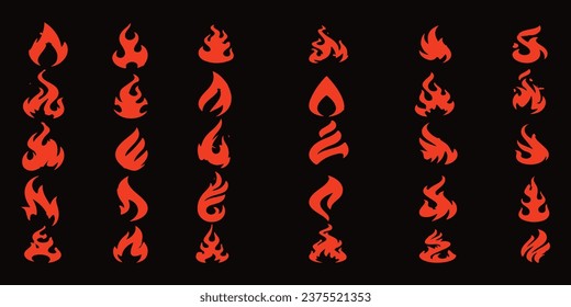 Sehr interessante Feuersymbole, geeignet für Ihre verschiedenen Design-Projekte