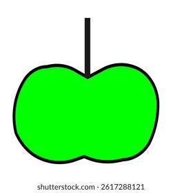 very interesting green apple emoticon 