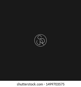 A very intricate and detailed logo vector template showing SR RS 8R R8 initials