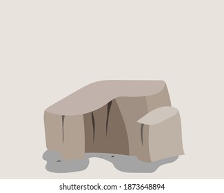 Una piedra muy grande y pesada