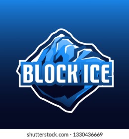 a very large iceberg is looking at its beauty in a very blue and white color - All elements on this template are editable with vector software