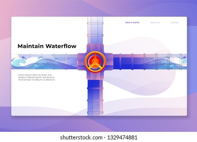 a very long water pipe that extends to the entire house that needs it carefully - All elements on this template are editable with vector software