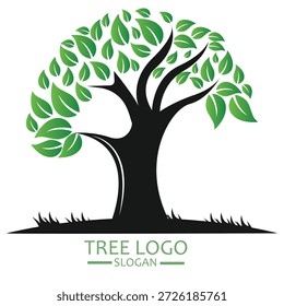 muito exuberante e grande logotipo de árvore, projetos de logotipo de arborist Tree Service, aprendizagem ambiental e simbolismo de conservação