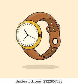 very Modern wristwatch vector illustration.