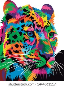 Very nice angry colored leopard - Torres vectors