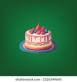 Very nice Birthday Cake vector, Birthday Cake illustration.