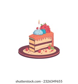 Very nice Birthday Cake vector, Birthday Cake illustration.