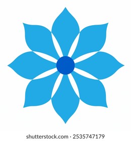 Uma flor azul muito agradável, vetor feito, fácil de mudar de cor e tamanho.
