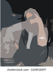 Very nice erratic shape background with a unique combination of shapes like rectangles