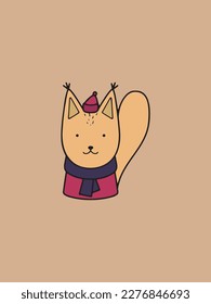 Muy buena ilustración plana vectorial de los animales.