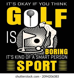 Very Nice Golf T-Shirt Design vector