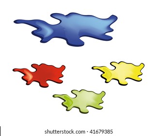 very nice illustration of blots isolated on white background