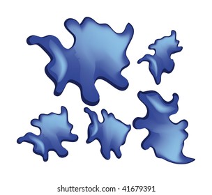 very nice illustration of blots isolated on white background