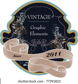 very nice label in dark color- best for wine bottle packaging design