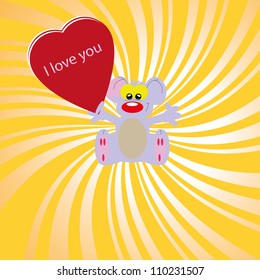 Very nice little mouse with heart