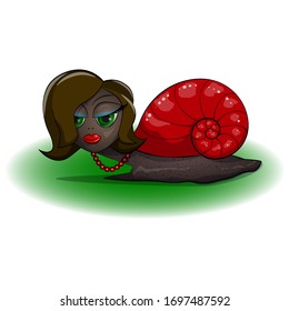 Very nice snail. Vector illustration