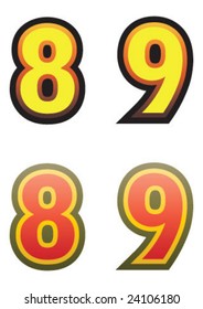 Very nice stroked numbers in style.