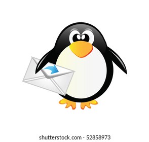 Very nice vector illustration of happy penguin