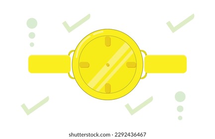 very nice watch 2d flat design